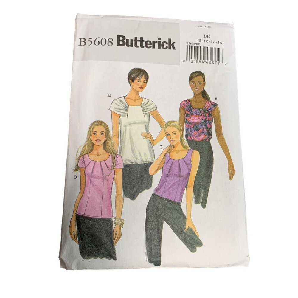 Butterick Sewing Pattern B5608 Womens Top Size 8-14 uncut 2011